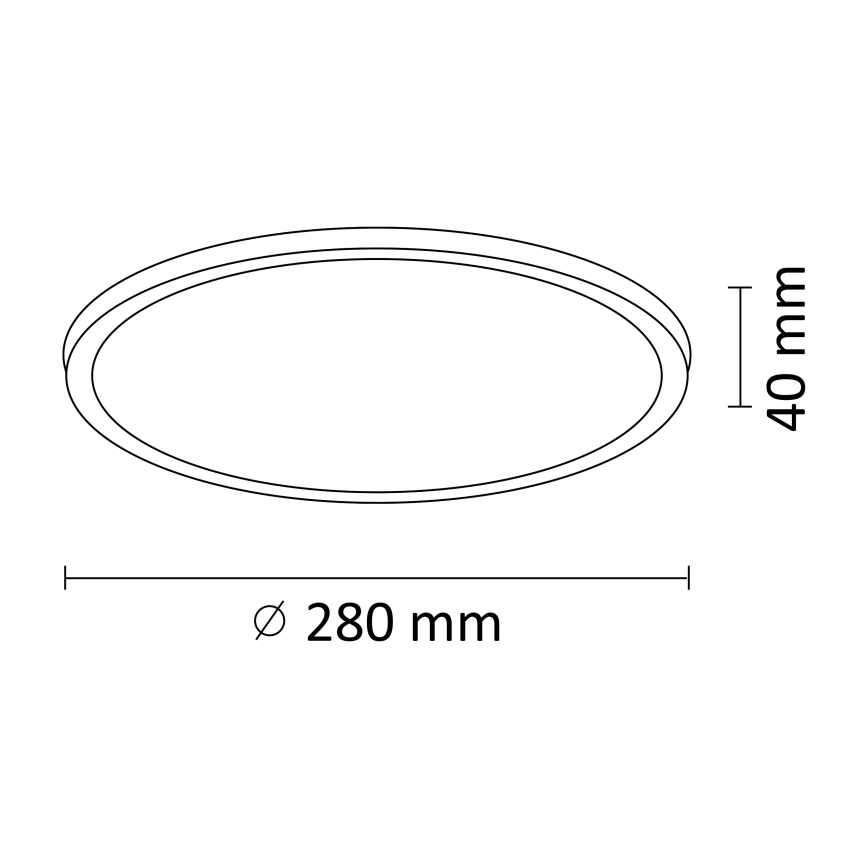 LED Ceiling light WOODY LED/15W/230V d. 28 cm