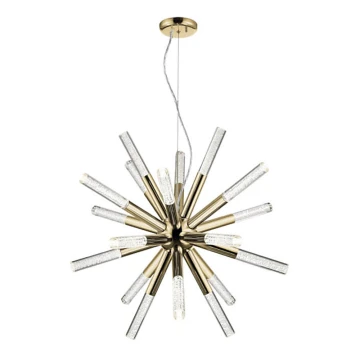 LED Chandelier on a string EIRENE 18xLED/5W/230V gold