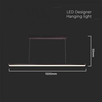 LED Chandelier on a string LED/23W/230V 4000K 120 cm black