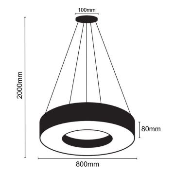 LED Chandelier on a string LED/40W/230V 4000K d. 80 cm