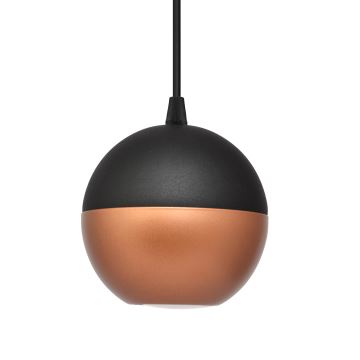 LED Chandelier on a string MIDWAY 4xGU10/4,8W/230V black/copper