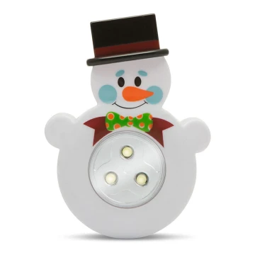 LED Children's night lamp LED/3xAAA snowman