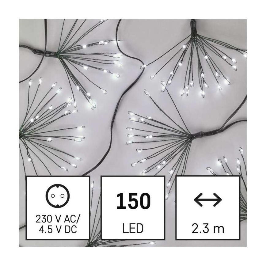 LED Christmas chain 150xLED/5,35m cool white