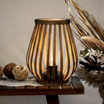 LED Decorative table lamp LED/2xAA bamboo