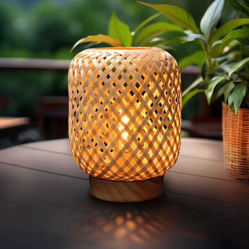 LED Decorative table lamp LED/2xAAA rattan