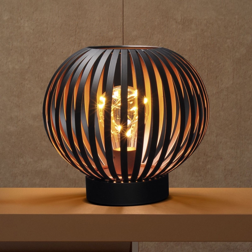 LED Decorative table lamp LED/3xAA black/copper