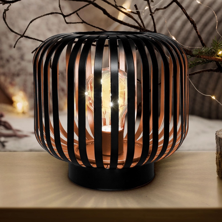 LED Decorative table lamp LED/3xAA black/copper