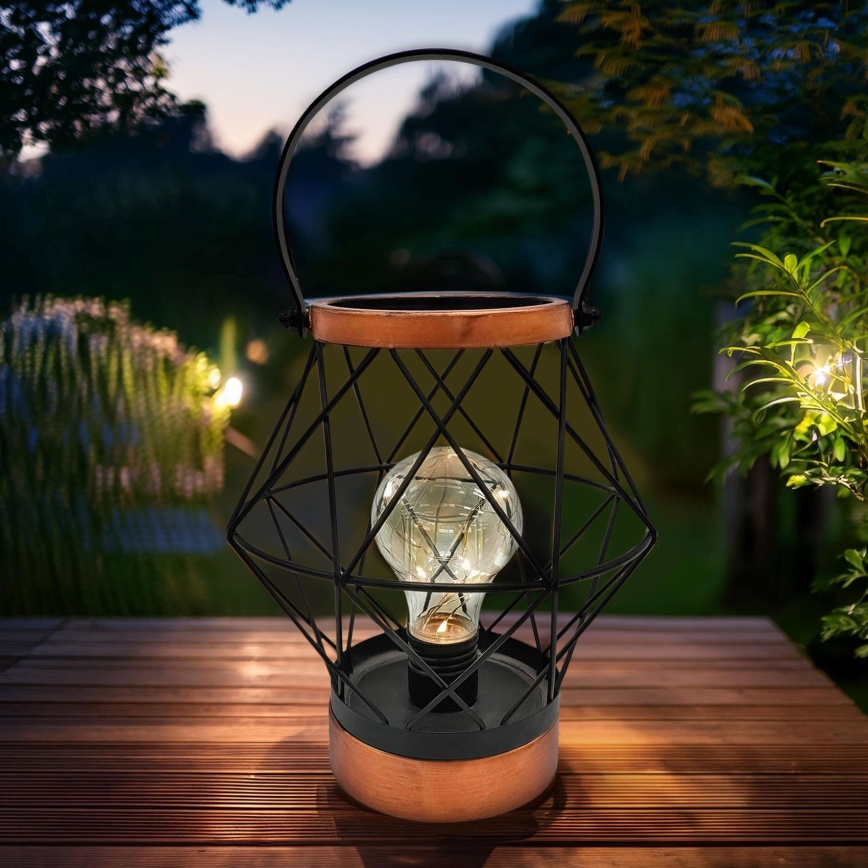 LED Decorative table lamp LED/3xAA black/copper