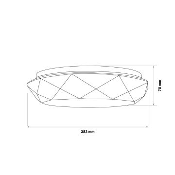 LED Dimmable bathroom light GALAXY LED/48W/230V d. 38 cm 3000-6000K IP44 + remote control