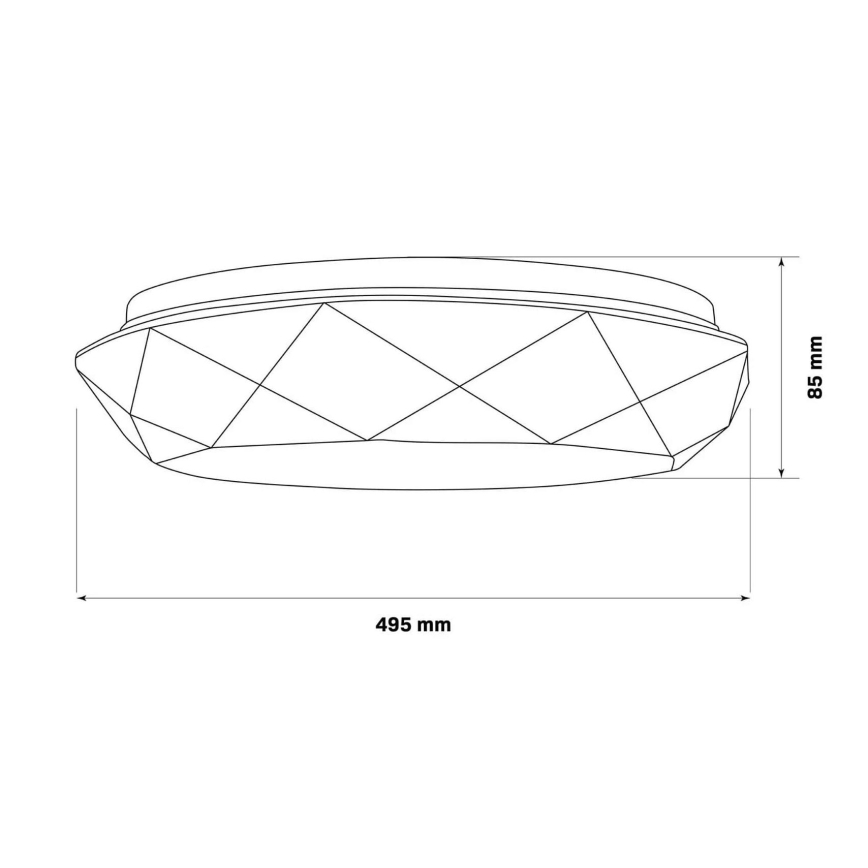 LED Dimmable bathroom light GALAXY LED/72W/230V d. 49 cm 3000-6000K IP44 + remote control