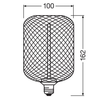 LED Dimmable bulb DECOR FILAMENT E27/3,5W/230V 1800K black - Osram