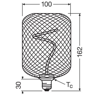 LED Dimmable bulb DECOR FILAMENT E27/3,5W/230V 1800K black - Osram