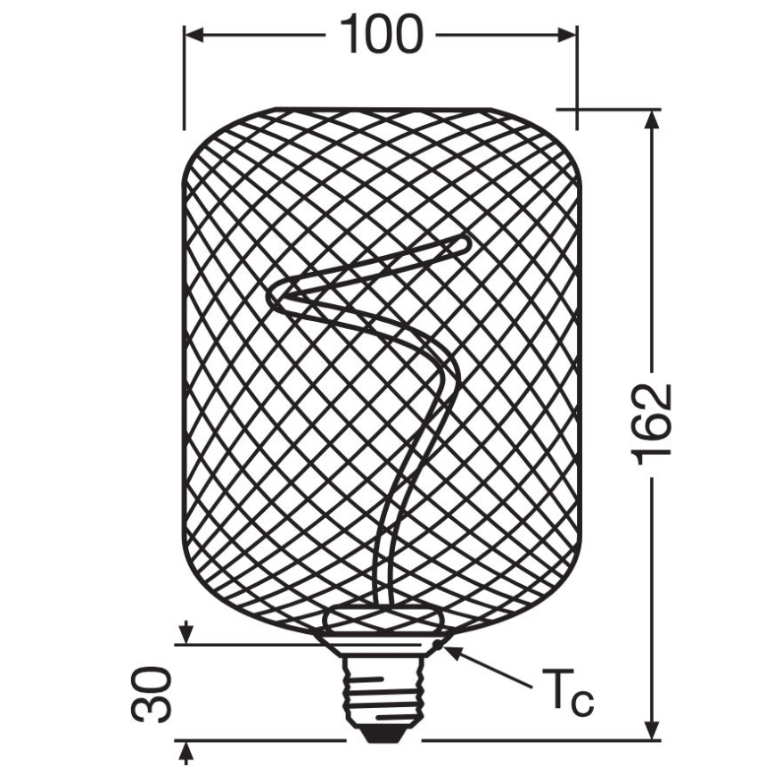 LED Dimmable bulb DECOR FILAMENT E27/3,5W/230V 1800K black - Osram