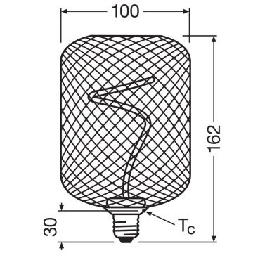 LED Dimmable bulb DECOR FILAMENT E27/3,5W/230V 1800K gold - Osram