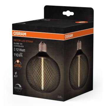 LED Dimmable bulb DECOR  FILAMENT G125 E27/3,5W/230V 1800K black - Osram