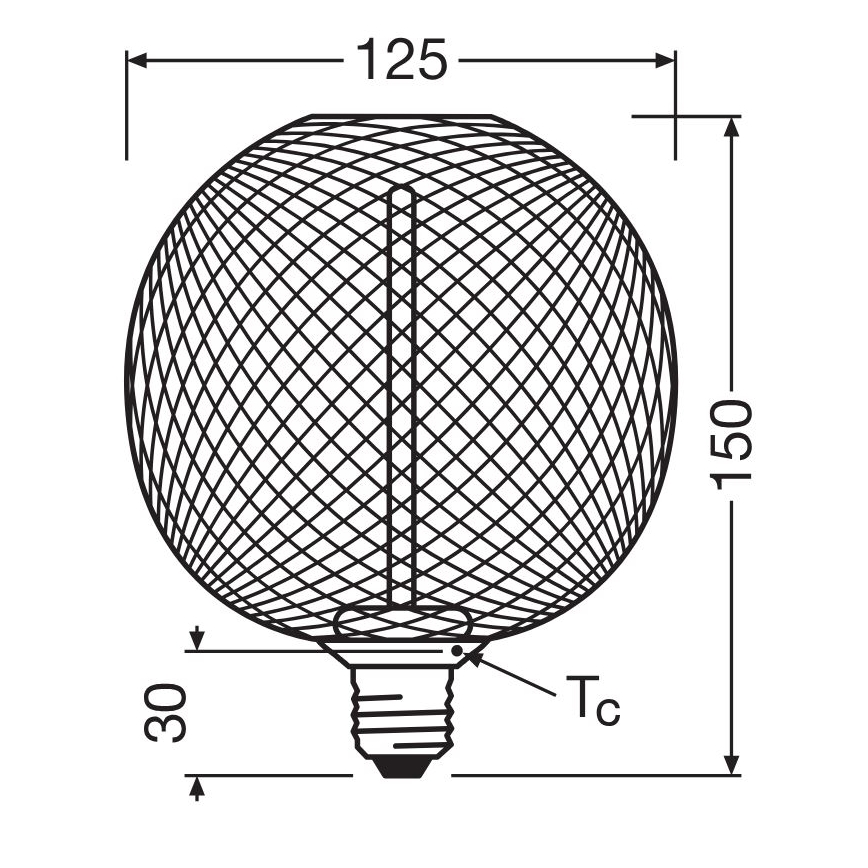 LED Dimmable bulb DECOR  FILAMENT G125 E27/3,5W/230V 1800K gold - Osram