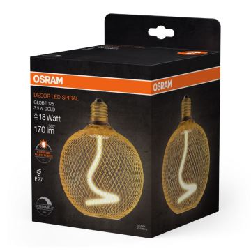 LED Dimmable bulb DECOR FILAMENT G125 E27/3,5W/230V 1800K gold - Osram