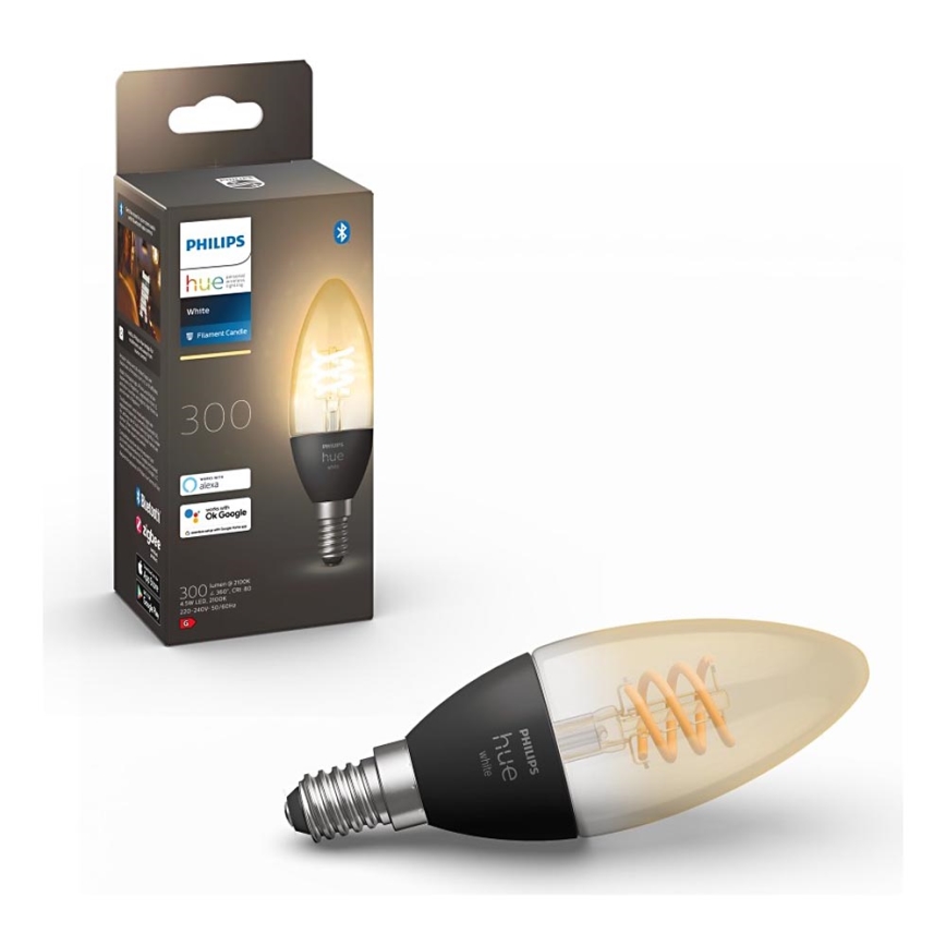 LED Dimmable bulb Philips Hue WHITE FILAMENT E14/4,5W/230V 2100K