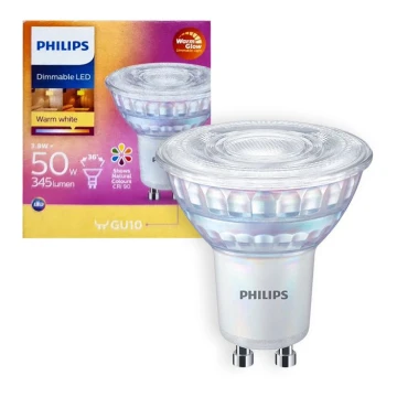 LED Dimmable bulb Philips Warm Glow GU10/3,8W/230V 2200-2700K CRI 90