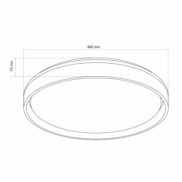 LED Dimmable bathroom ceiling light JADWIGA LED/72W/230V 3000-6000K IP44 + remote control