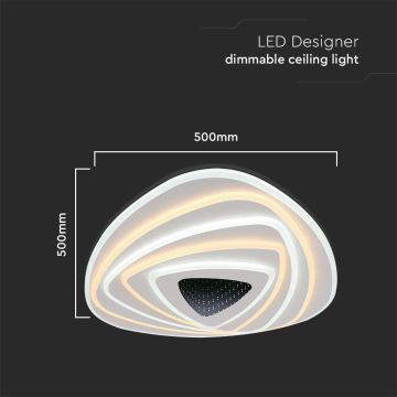 LED Dimmable ceiling light LED/120W/230V 3000-6500K + remote control