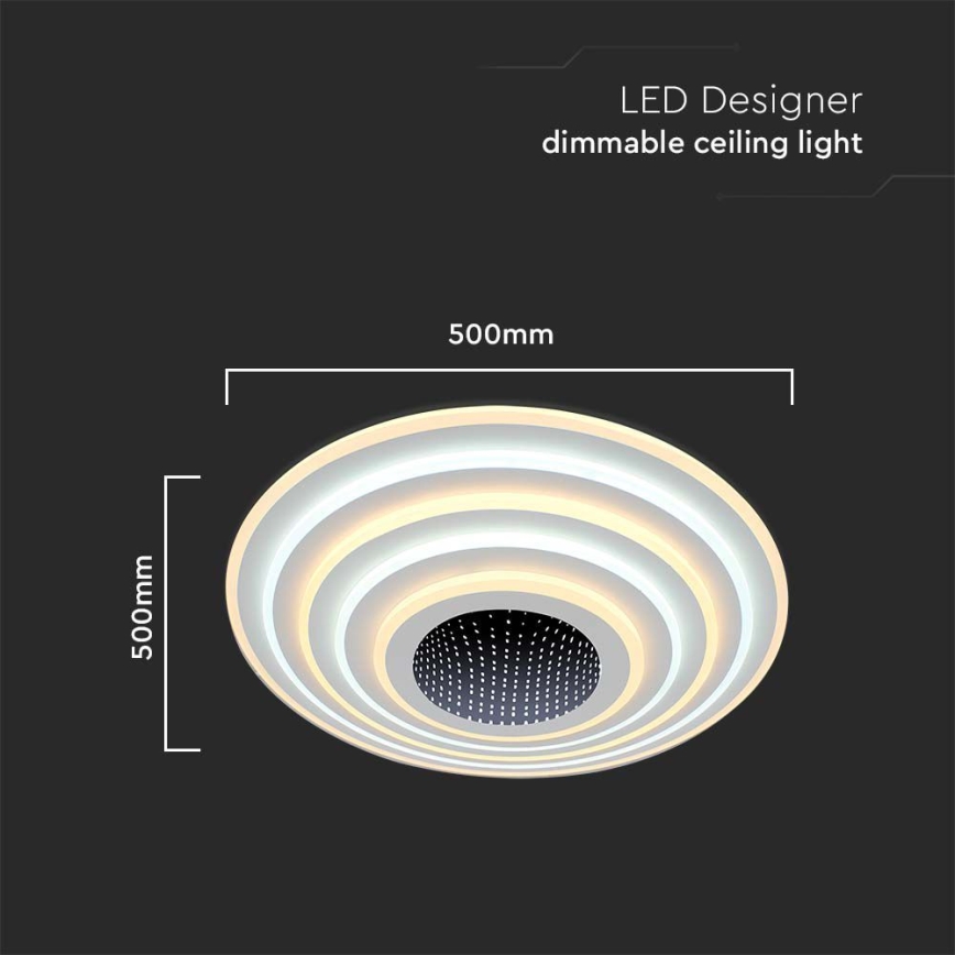 LED Dimmable ceiling light LED/125W/230V 3000-6500K + remote control