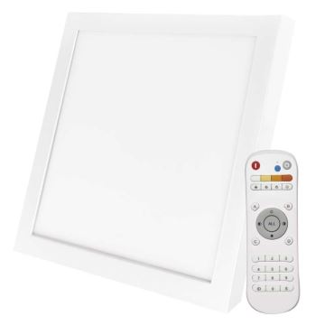 LED Dimmable ceiling light LED/20W/230V + remote control square 2700K-6000K