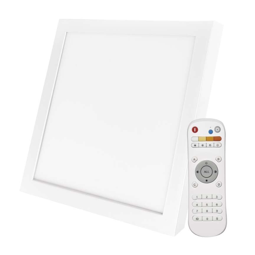 LED Dimmable ceiling light LED/20W/230V + remote control square 2700K-6000K