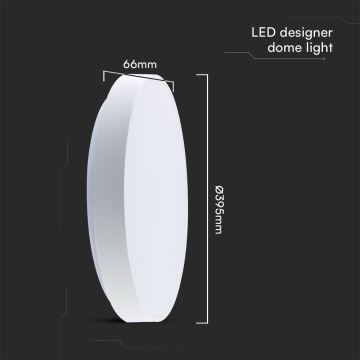 LED Dimmable ceiling light LED/40W/230V 3000-6500K 39,5 cm white + remote control