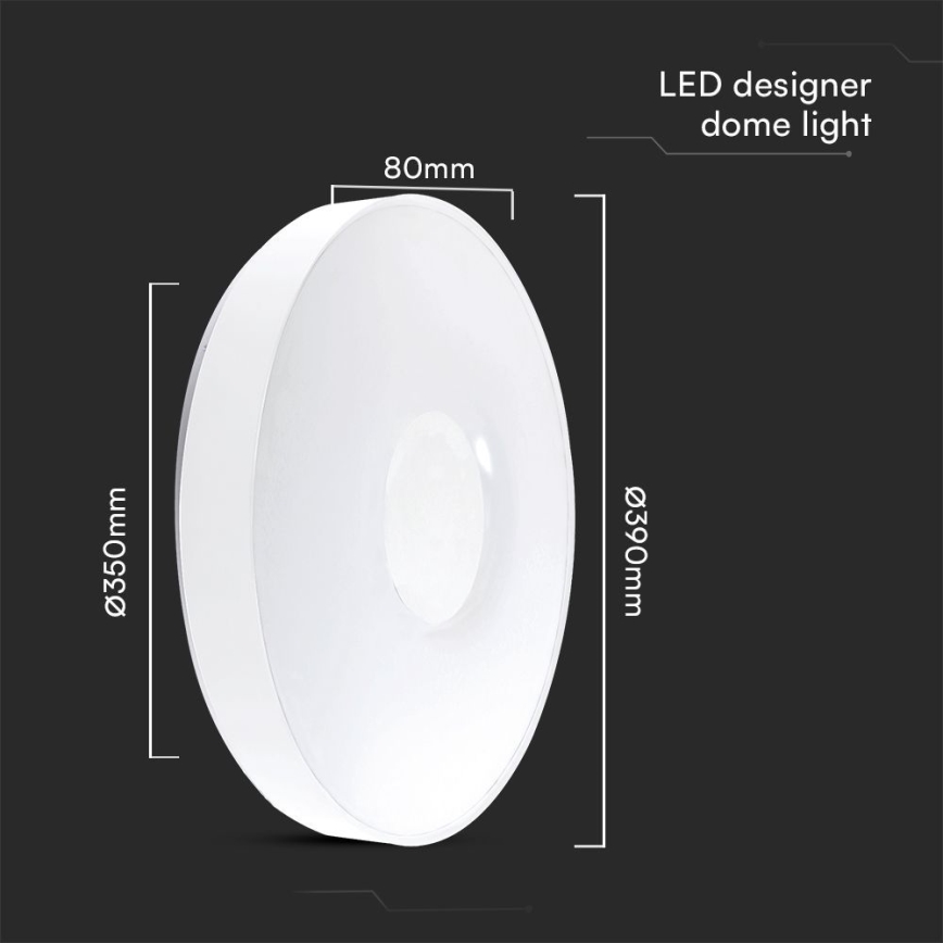 LED Dimmable ceiling light LED/40W/230V 3000-6500K 39 cm white + remote control