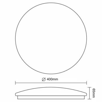 LED Dimmable ceiling light OPAL LED/36W/230V 3000-6500K d. 40 cm + remote control