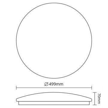 LED Dimmable ceiling light OPAL LED/48W/230V 3000-6500K d. 49,9 cm + remote control