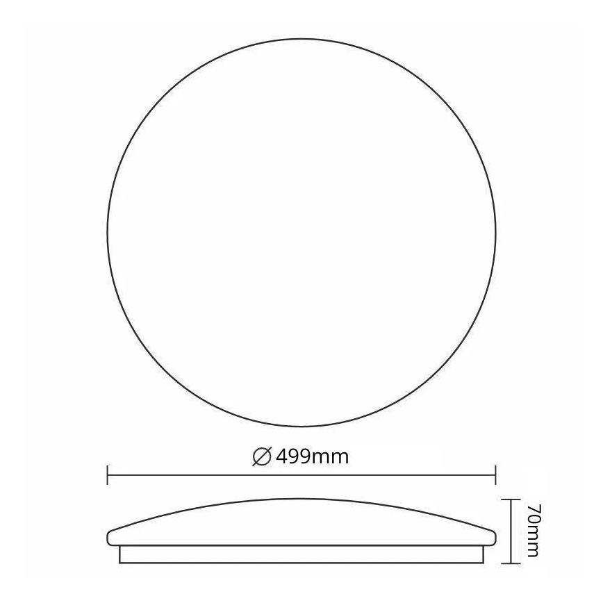 LED Dimmable ceiling light OPAL LED/48W/230V 3000-6500K d. 49,9 cm + remote control