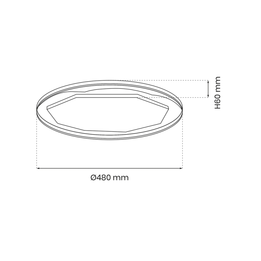 LED Dimmable ceiling light OPTIMA LED/52W/230V 3000-6000K + remote control