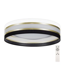 LED Dimmable ceiling light SMART CORAL GOLD LED/24W/230V black/white + remote control