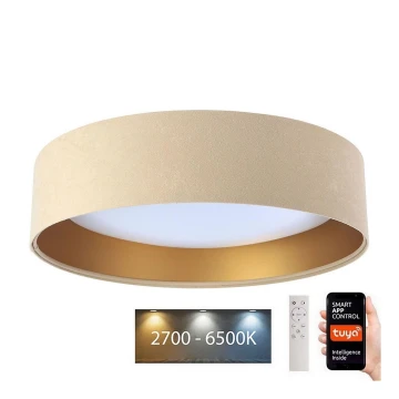 LED Dimmable ceiling light SMART GALAXY LED/36W/230V d. 55 cm 2700-6500K Wi-Fi Tuya beige/gold + remote control