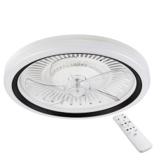 LED Dimmable ceiling light with a fan GEMMA LED/37W/230V white + remote control