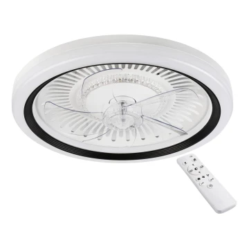 LED Dimmable ceiling light with a fan GEMMA LED/37W/230V white + remote control