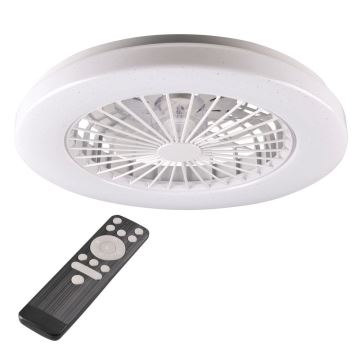 LED Dimmable ceiling light with a fan LIBYA LED/48W/230V 3000-6500K white + remote control