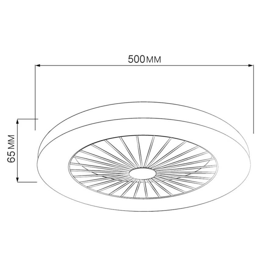 LED Dimmable ceiling light with a fan LIBYA LED/48W/230V 3000-6500K white + remote control