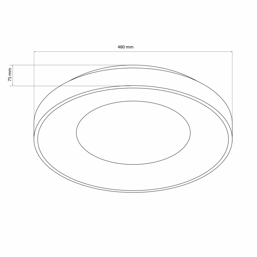 LED Dimmable bathroom ceiling light WITOLD LED/72W/230V 3000-6000K IP44 + remote control