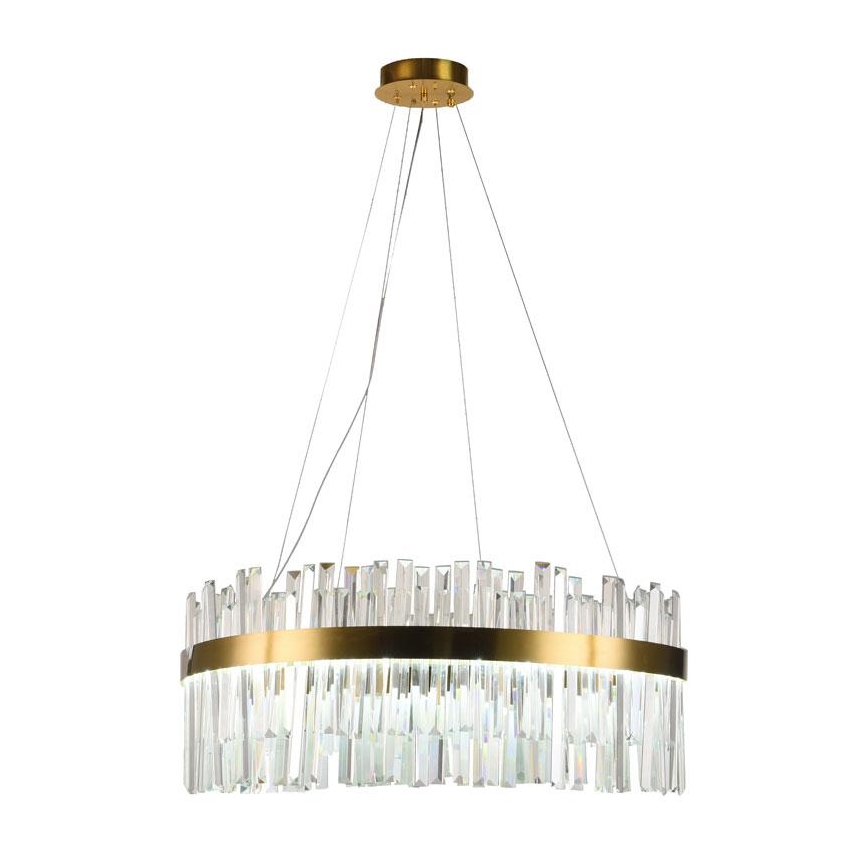 LED Dimmable crystal chandelier on a string LED/110W/230V 3000-6500K gold + remote control