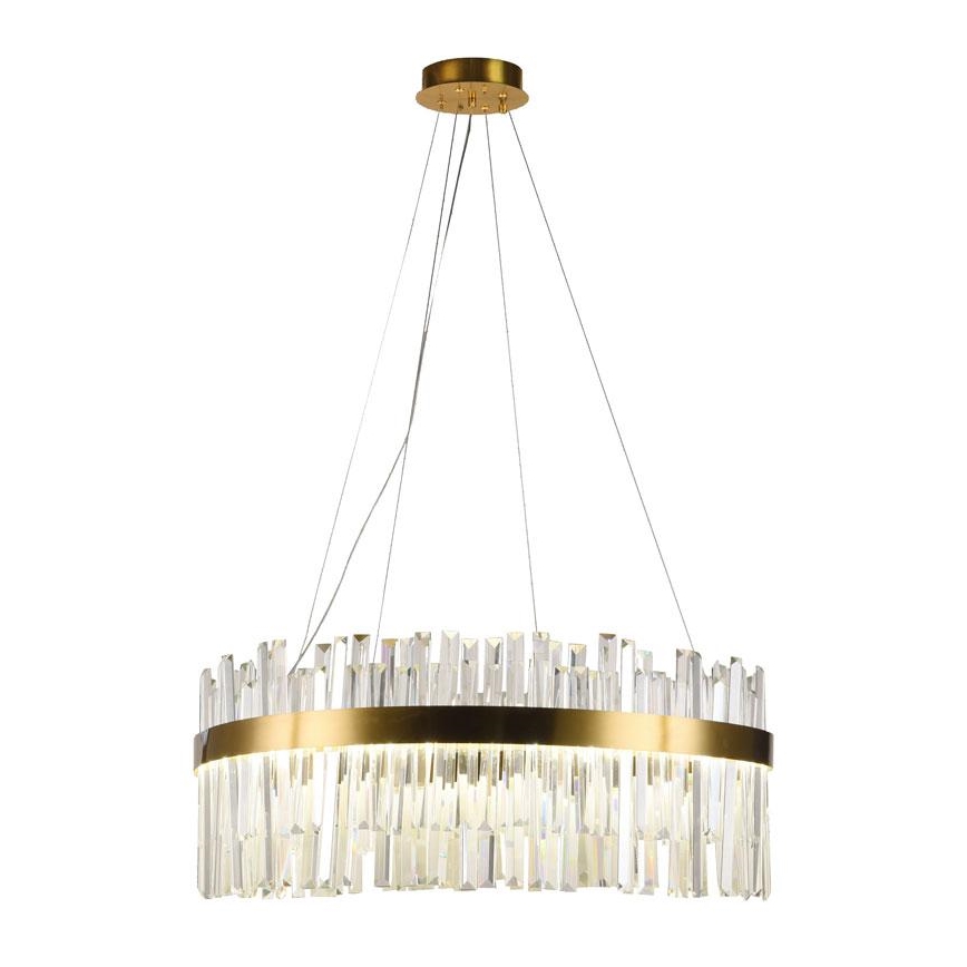 LED Dimmable crystal chandelier on a string LED/110W/230V 3000-6500K gold + remote control