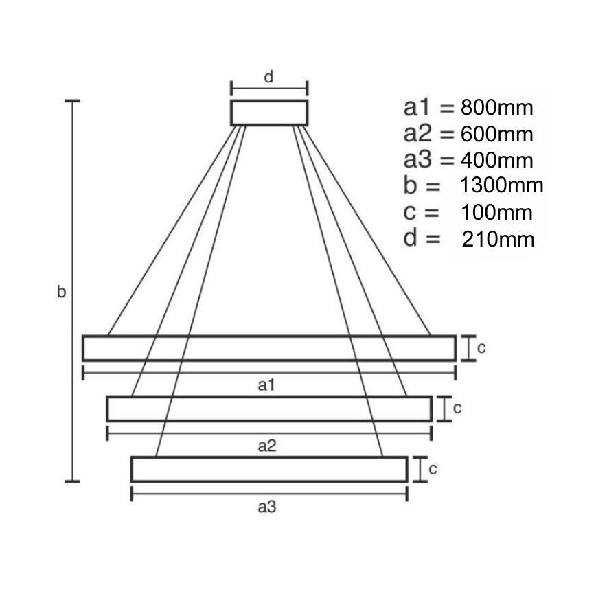 LED Dimmable crystal chandelier on a string LED/115W/230V 3000-6500K chrome/gold + remote control