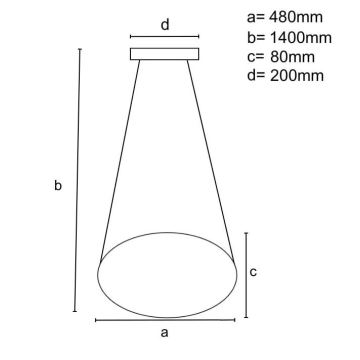 LED Dimmable chandelier on a string LED/40W/230V 3000-6500K black + remote control