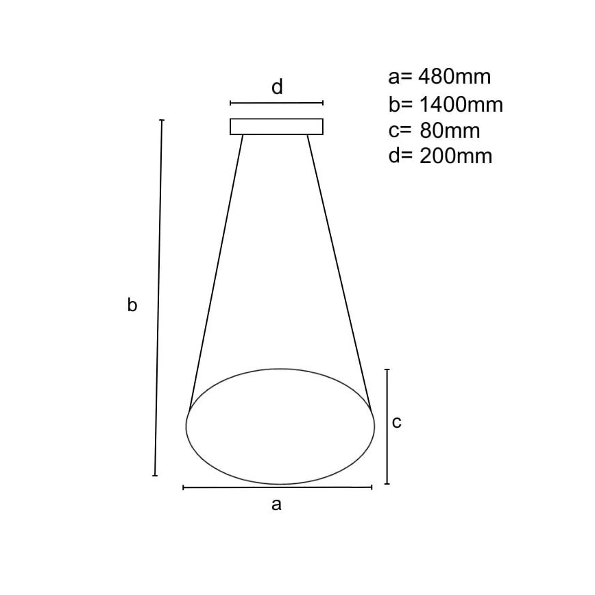 LED Dimmable chandelier on a string LED/40W/230V 3000-6500K black + remote control