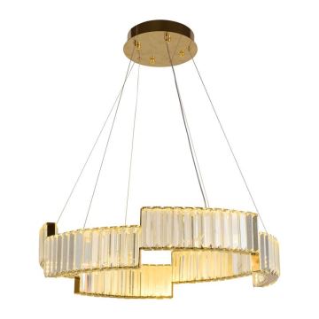 LED Dimmable crystal chandelier on a string LED/40W/230V 3000-6500K gold + remote control