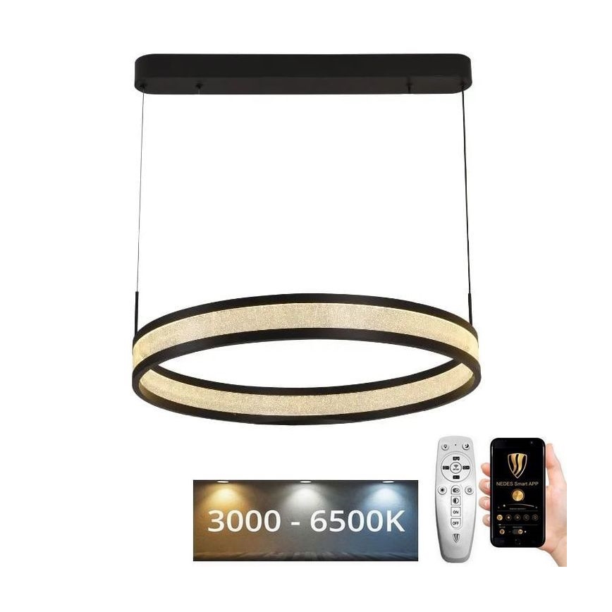 LED Dimmable chandelier on a string LED/45W/230V 3000-6500K black + remote control