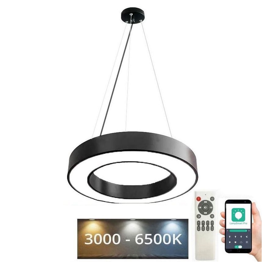 LED Dimmable chandelier on a string LED/45W/230V 3000-6500K black + remote control