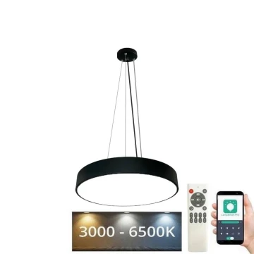 LED Dimmable chandelier on a string LED/50W/230V 3000-6500K black + remote control